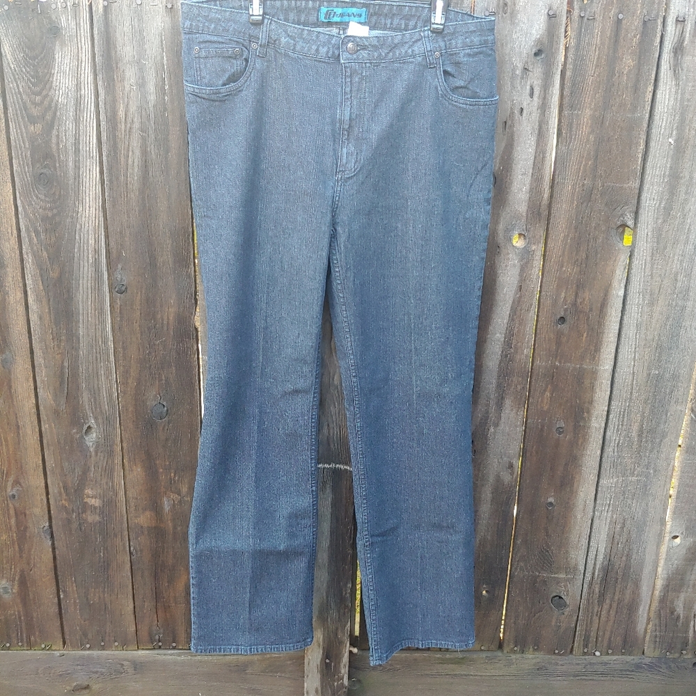 CD Dark Blue High Waist Boot Cut Jeans,